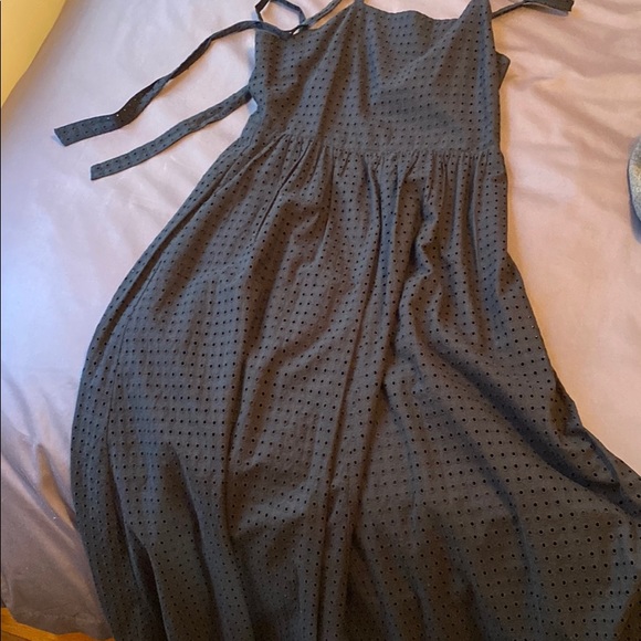 Black eyelet Madewell midi dress - Picture 5 of 7